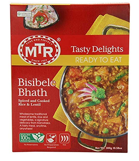MTR Bisibelebath - Spiced Rice & Lentil Dish (Ready-to-Eat) 300 gm